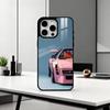 Pink S-Sports C-Car Rear Pattern   Phone Case For iPhone17,16,15,14,13,12,11 Plus,Pro Max Magnetic For Magsafe Wireless Charging