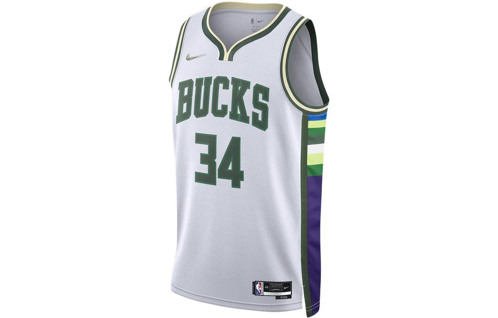 Nike Nba Milwaukee Bucks City Edition Giannis Antetokounmpo 34 Dri FIT Swingman Jersey DB4035-100