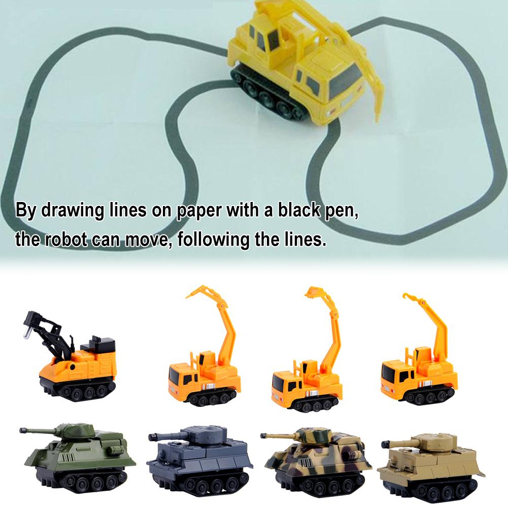 Line Following Robot Induction Educational Inductive Toys Car Truck Machine Follower Diy Diecast Vehicle Toy Magic Pen