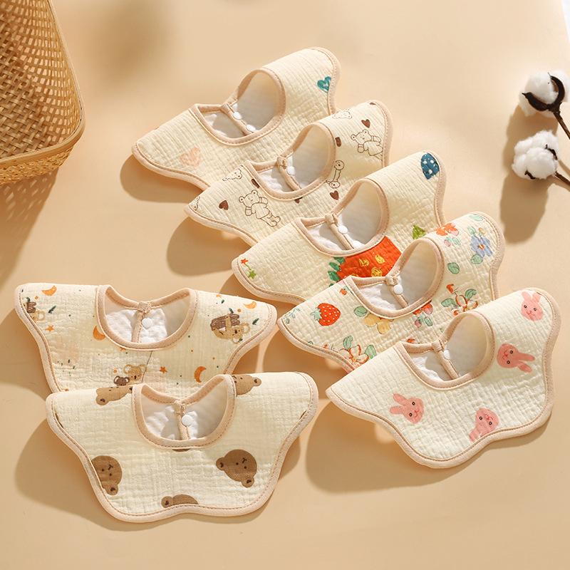 1 Stück Babylätzchen Saugfähiges Speicheltuch Wasserdichte Baumwollgaze Neugeborenen Spucktücher Bandana Schal Für Jungen Mädchen Fütterungslätzchen