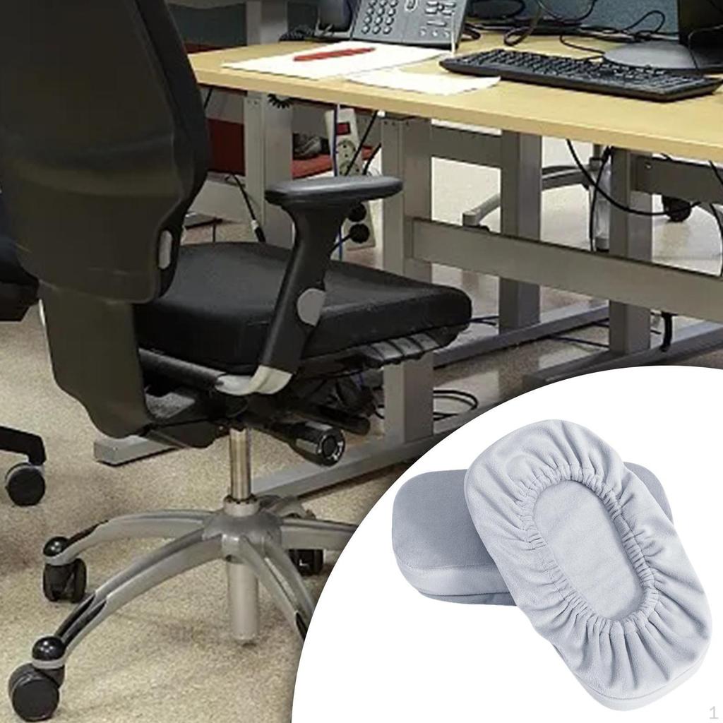 Lot De 2 Housse D'Accoudoirs Beige - Protection Canapé Extensible Antidérapante