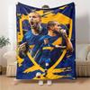Boca Juniors Player Collage Print Fleece Blanket Soccer Fan Soft Warm Throw Blanket for Sofa Couch Bedroom Home Decor Gift