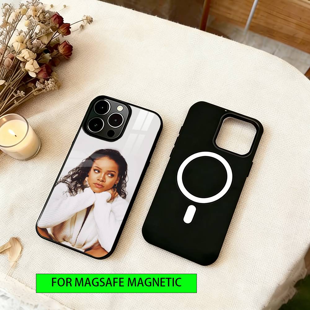 Singer  Rihanna Phone Case For iPhone17,16,15,14,13,12,11 Plus,Pro Magnetic with Magsafe Wireless Charging