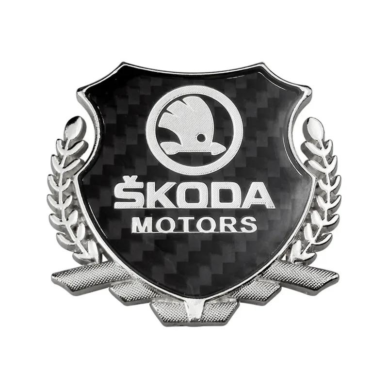 YSAG7 1pc Car Sticker Side Badge for Skoda Yeti Karoq Felicia Roomster Octivia 2 A5 Rapid Kodiaq Superb Fabia 1 Kamiq Exterior Emblem