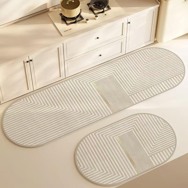 Wabi Sand Wind Kitchen Floor Mat Diatom Mud Floor Mat Water Absorption Oil Absorption Quick Drying Non-slip Mat