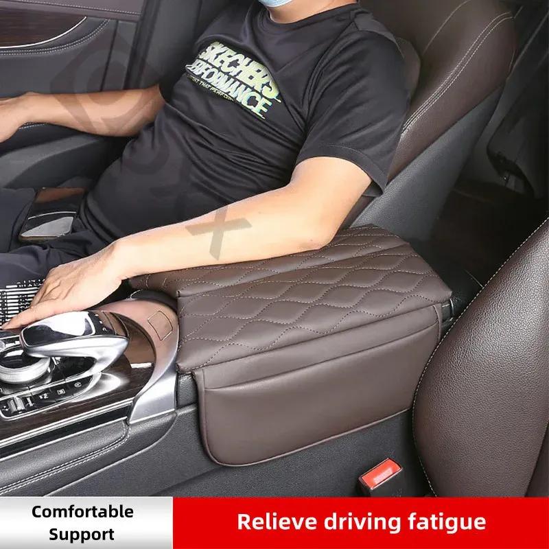 Car Armrest Cover Pad For Mercedes Benz GLC X253 2016- EQC - Leather Anti-Scratch Center Console Cover Cushion