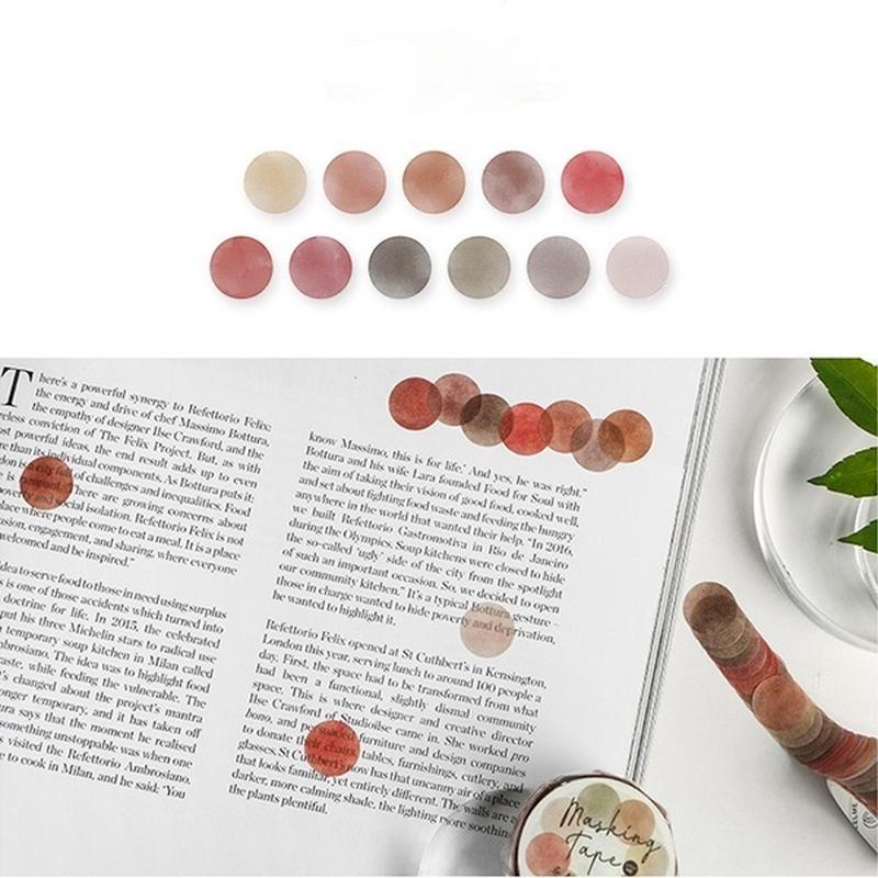 2 Rollen 14*14mm Hartbonbon Punktfarbe Washi Journaling Schreiben Erinnerung Washi Tape Deko Geschenk Etikett Ins Abdeckbänder Leicht zu reißen