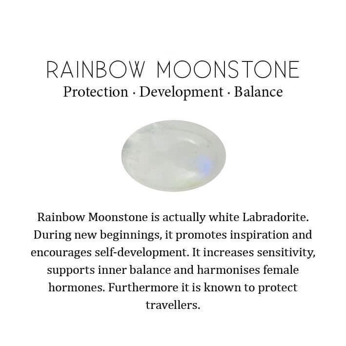 Natural Rainbow Moonstone Statement Friend Gift Ring Jewelry 925 Sterling Silver RR-28-52