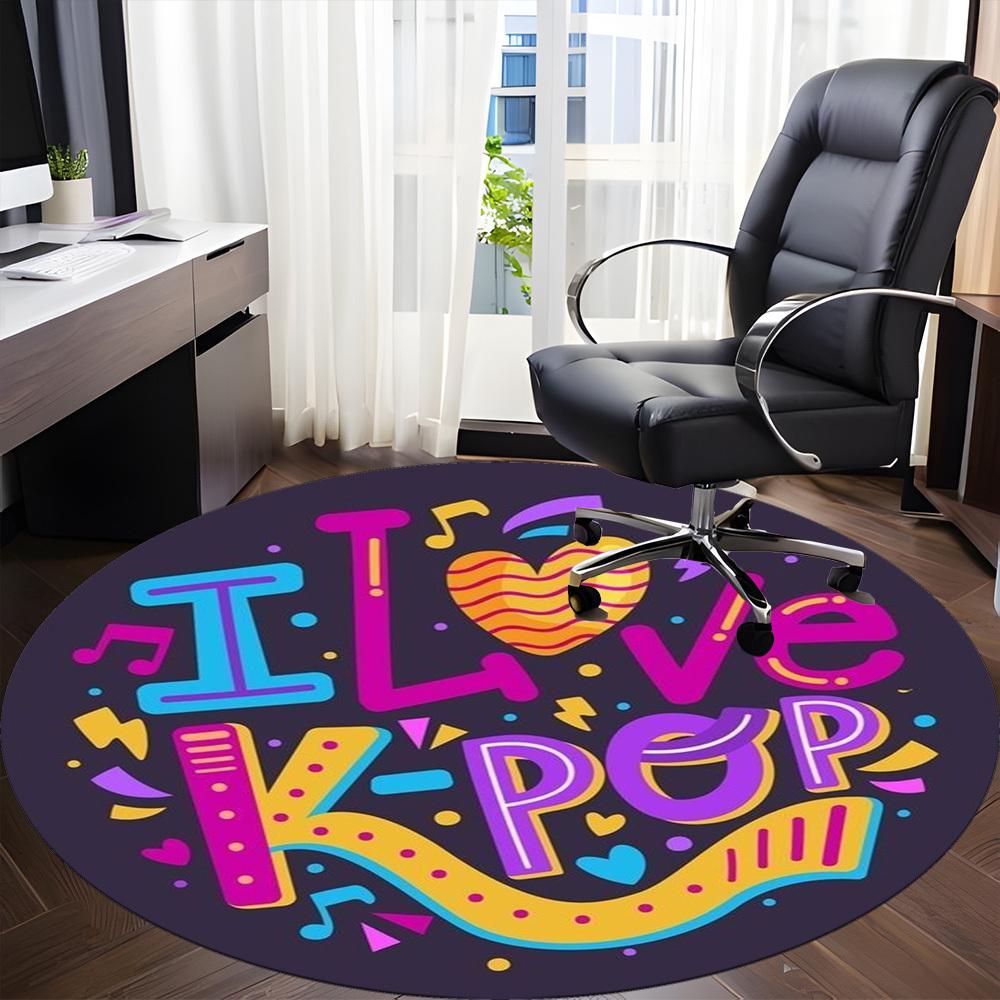 1pc K-Pop Themed Chair Mat for Music Enthusiasts,Suitable for Office Use. It'S Lightweight,Non-Slip,And Can Be Machine Washed. Ideal for Dec