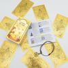 Russian Tarot Card Set: Gold Foil PVC, Waterproof with Instruction Manual