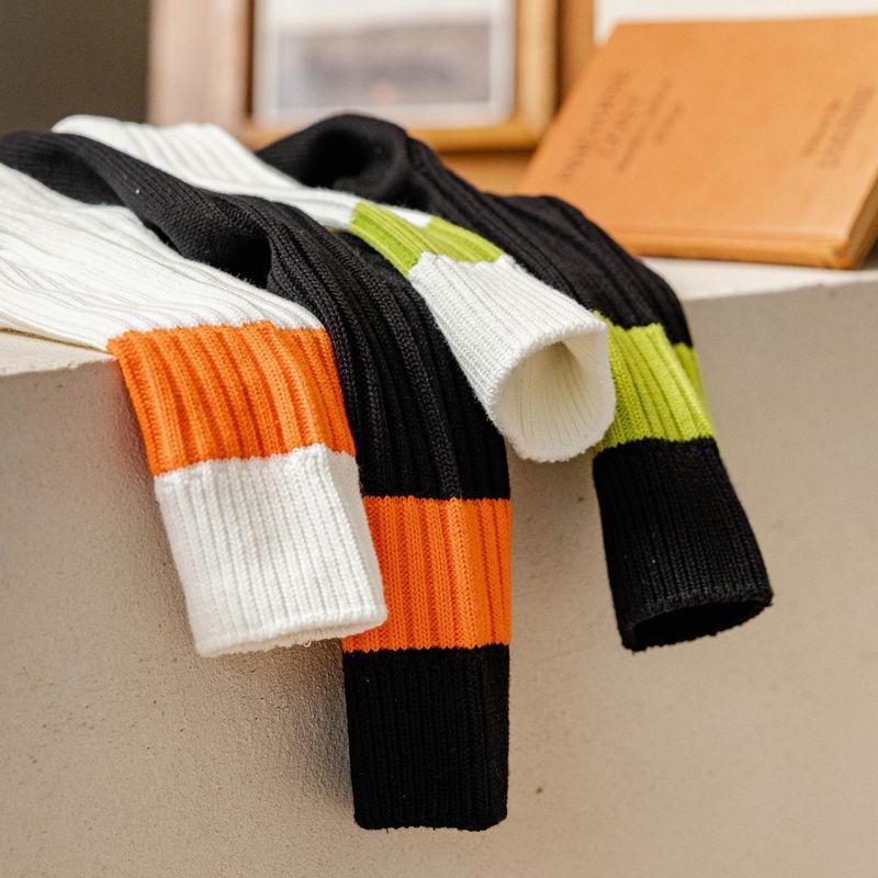 Chaussettes Longues Hommes Tendance Chaussettes Coton Printemps Désodorisantes Absorbantes Sueur Sport Yu Wenle Avec le Même Tube Long Blanc Hommes