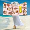 Personalized Curious Monkey Adventures Beach Towel Microfiber Beach Towel Thin Absorbent for Beach Swimming Yoga Bath Sports. 0910356