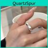 Eleganter Koreanischer Minimalistischer Mondsteinring Für Frauen Einzigartiges Design Verstellbarer Kupfer Mode Schmuck