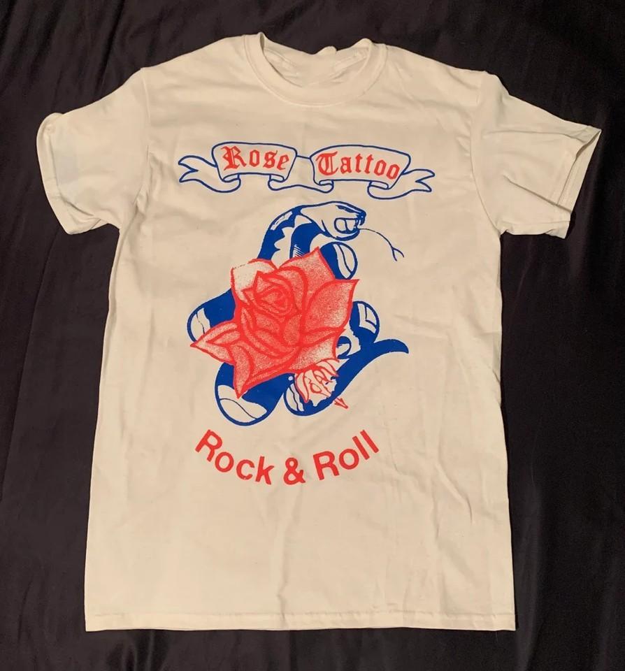 Коллекция Rose Tattoo Band Тур Подарок Для Фаната S to 5XL Футболка Унисекс Футболка S