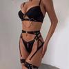 Toucheart Sexy Lingerie Suit with Steel Rings Super Sexy Metal Punk Style Complex Niche Design Showing Off Body Sexy Bra Set New