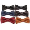 Adjustable Men Necktie Soft Retro Cravat Classic PU Leather Bow Tie  Business