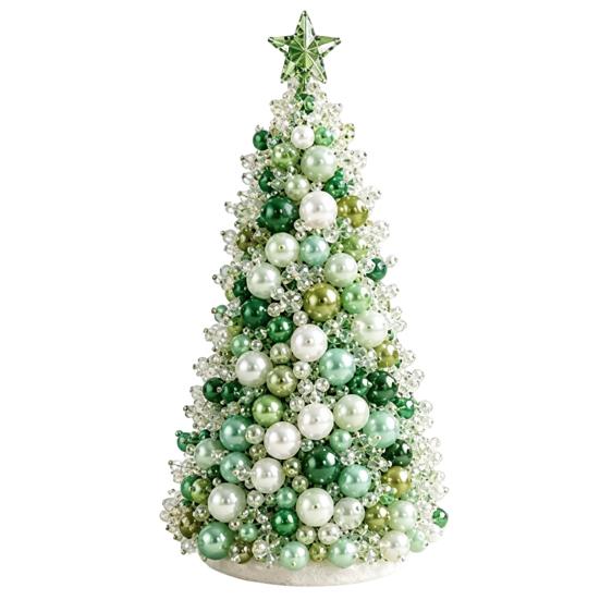 Decorative Bead Tree Assembly Dreamy Beaded Christmas DIY Kit, Handmade Holiday Craft, Multicolor Creative Craft Unique Tabletop Decor for Adults,