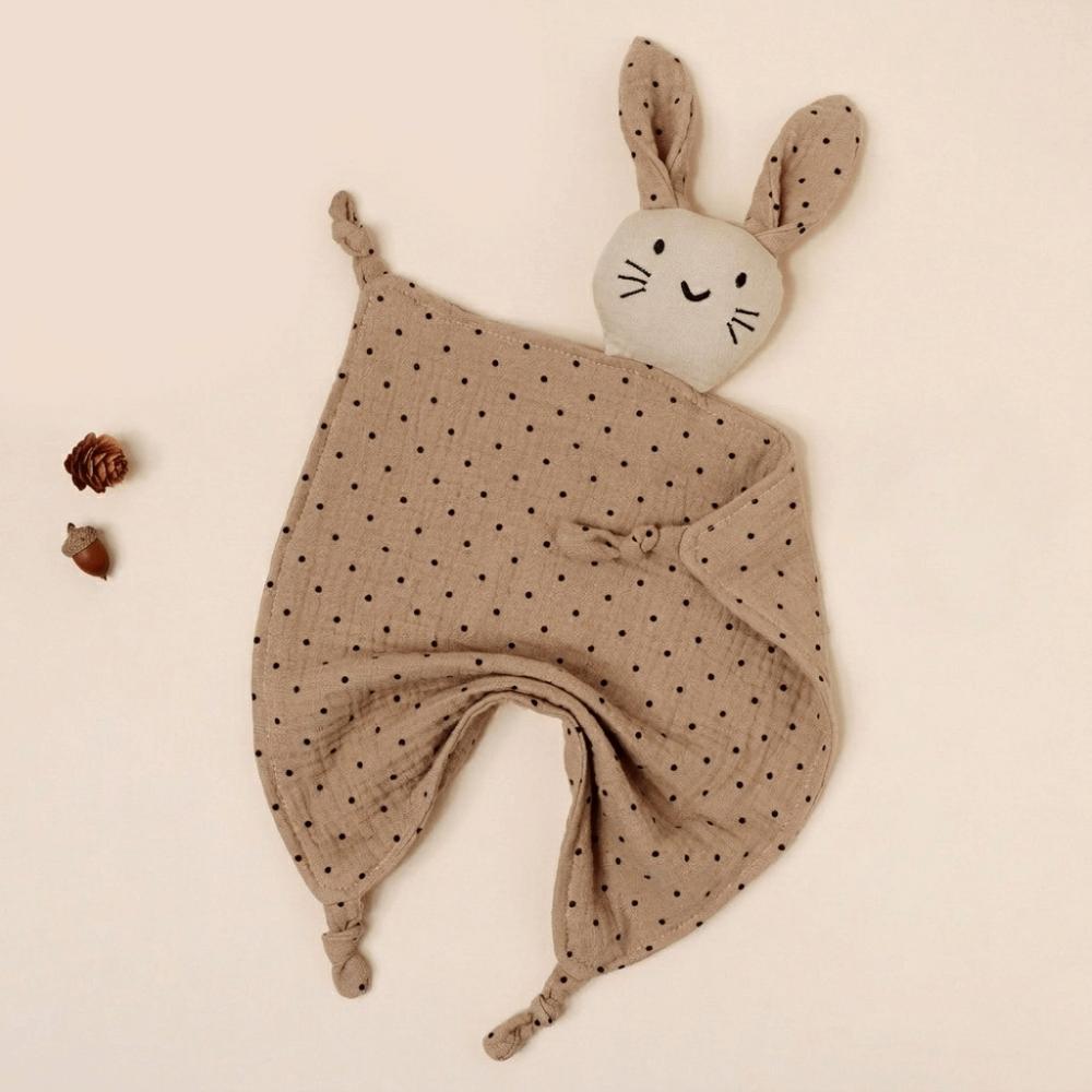 Cotton Security Blanket Double Layer Baby Lovey Cute Soothing Towel Nursery Comfort