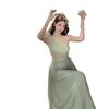 French Niche High-end Cold White Slanted Shoulder Waist Dress Women's Seaside Vacation Super Fairy Dress
