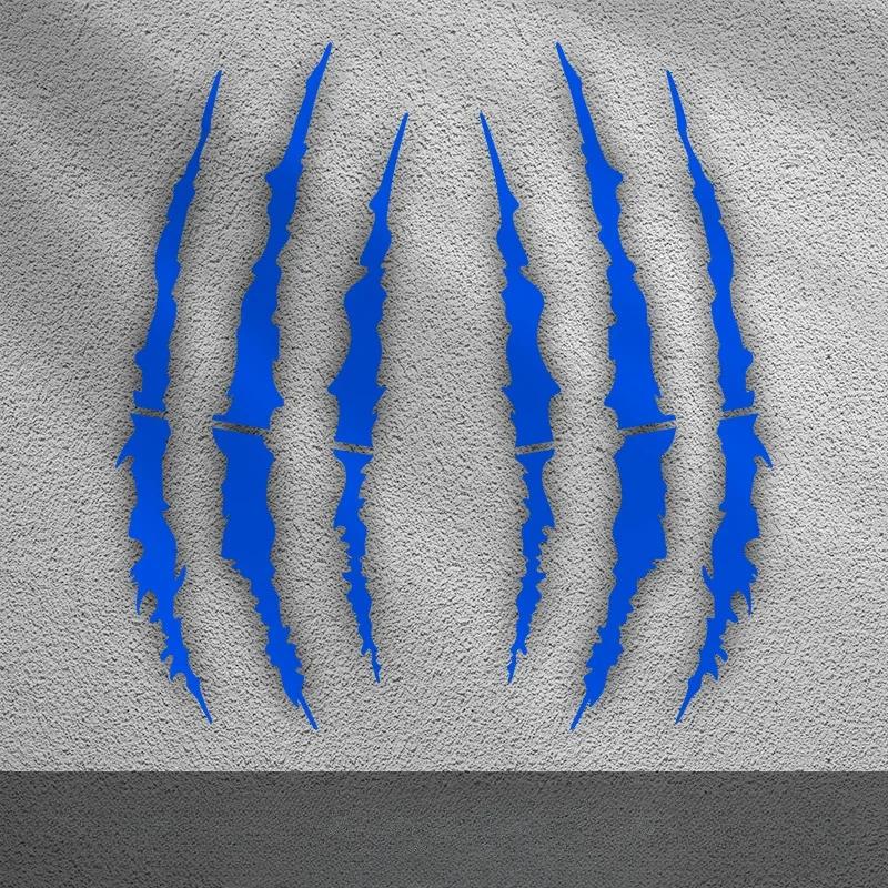 

2 шт. наклейки на мотоцикл Monster Claw Scratch для мотокросса, виниловые наклейки для шлема Aprilia KTM Kawasaki YAMAHA SUZUKI HONDA 25x10.6CM синий