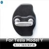 Car Door Lock Protective Cover Trim For Tesla Model Y  - 2024 Protect Door Lock Stopper Limiting Black Plastic Accessories