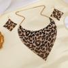 New Indian Style Triangle Scarf Sequined Shining Silk Scarf Lightweight Earring Set for Women