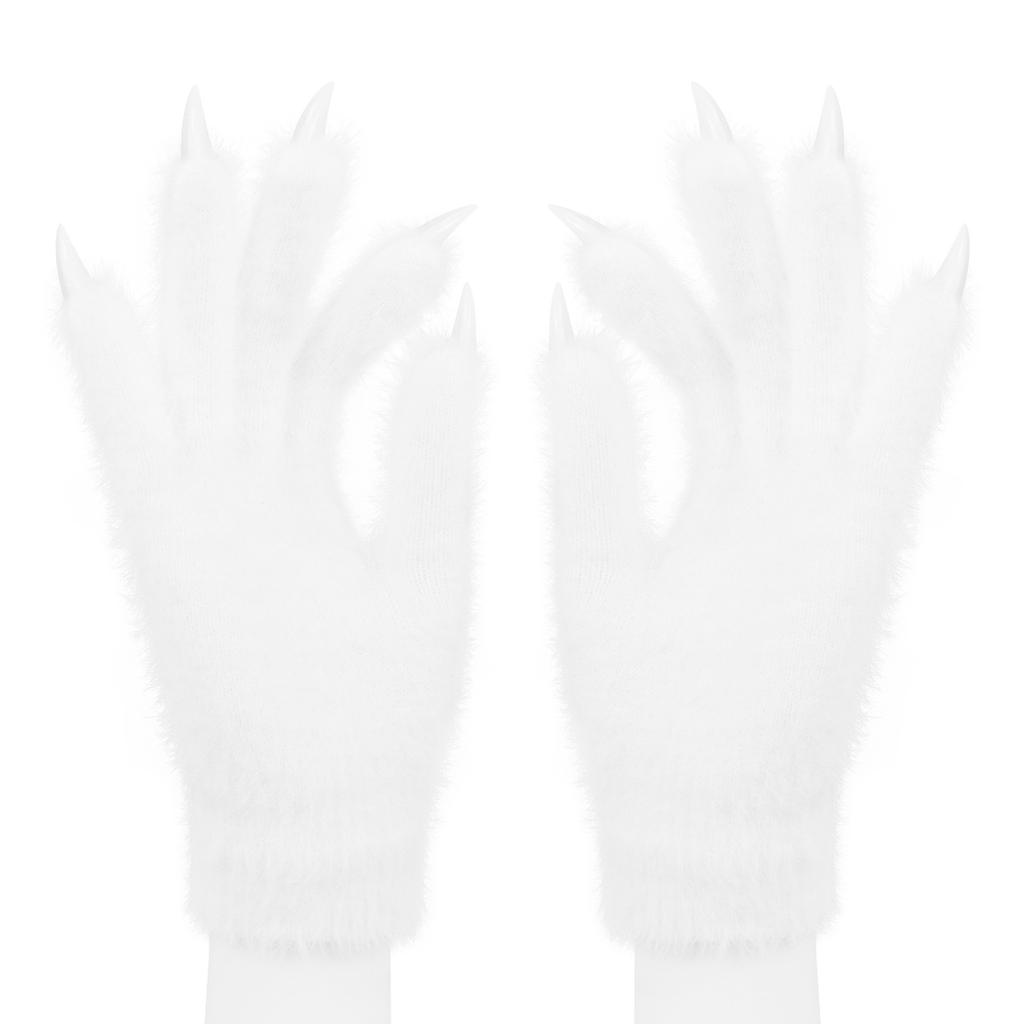 Short Gloves with Resin Nails for Halloween Costume