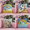 Kwaii Puffin Rock P-Preschool Pillow Case Custom Printed Brushed Fleece Pillow, Baby Skin-Touch, Eco-Friendly Dye-Sublimation Cu