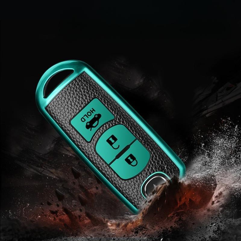 Funda de cuero TPU para llave inteligente de coche, funda protectora para Mazda 2 3 5 6 Axela Atenza Demio CX-3 CX-4 CX-5 CX-7 CX-9 MX5 CX8