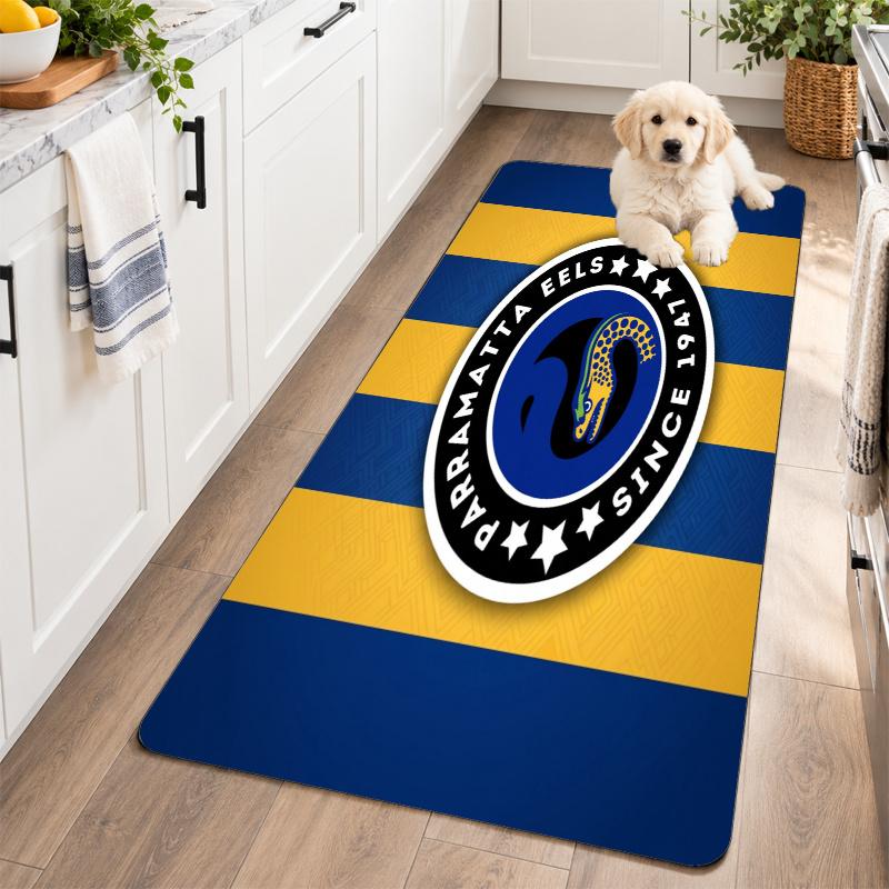 Flannel Kitchen Mat Parramatta Eels Soft Area Rug Non Slip Floor Carpet Home Decoration