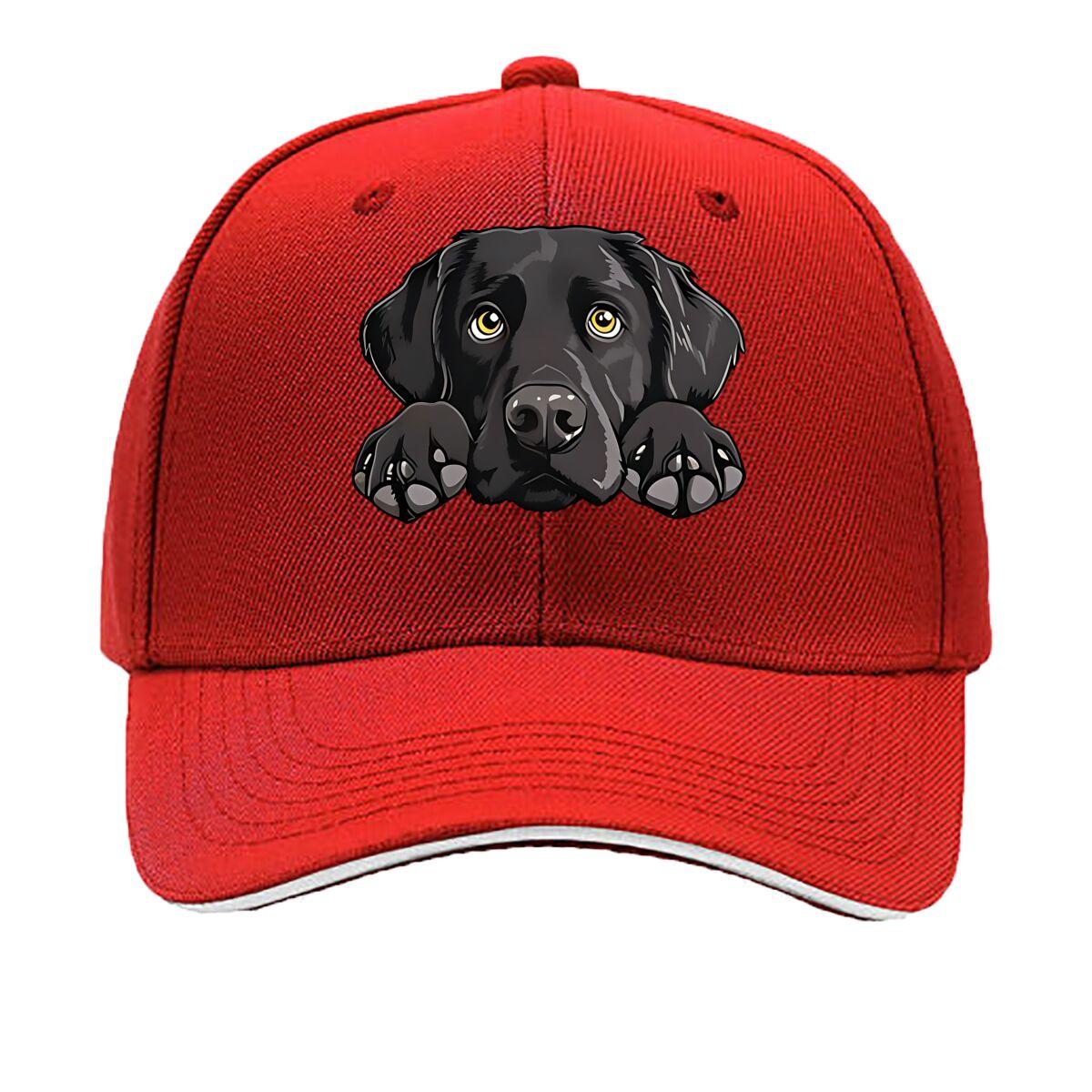 Fun Labrador Dog Print Baseball Cap Adjustable Outdoor Daily Visor Unisex Cute Gift for Family an Sandwich Baseball Cap One Size