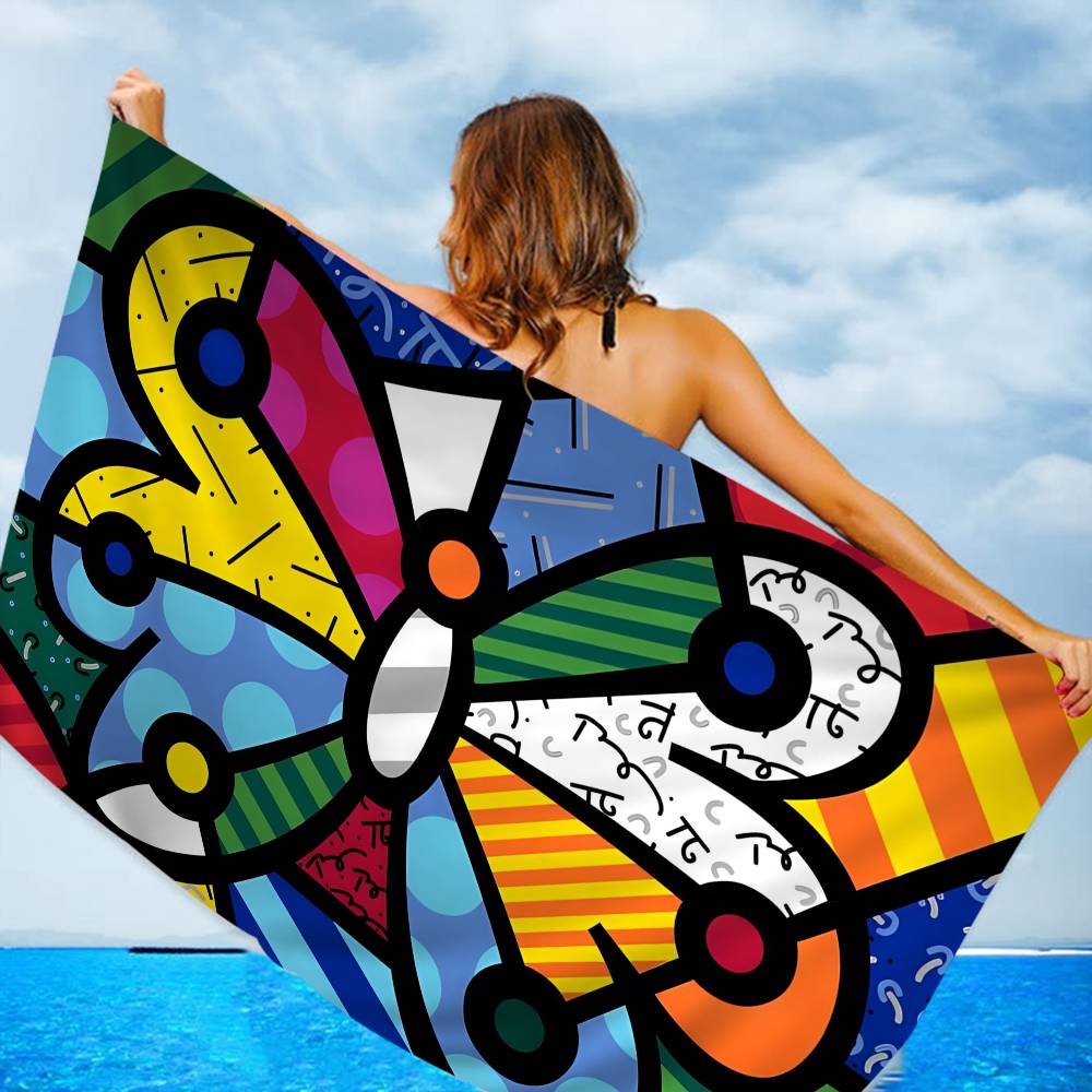 Asciugamano da Bagno Britto Microfibra Morbido Assorbente Traspirante Per Bambina Bambini Decorativo Cartone Animato Asciugamano da Spiaggia