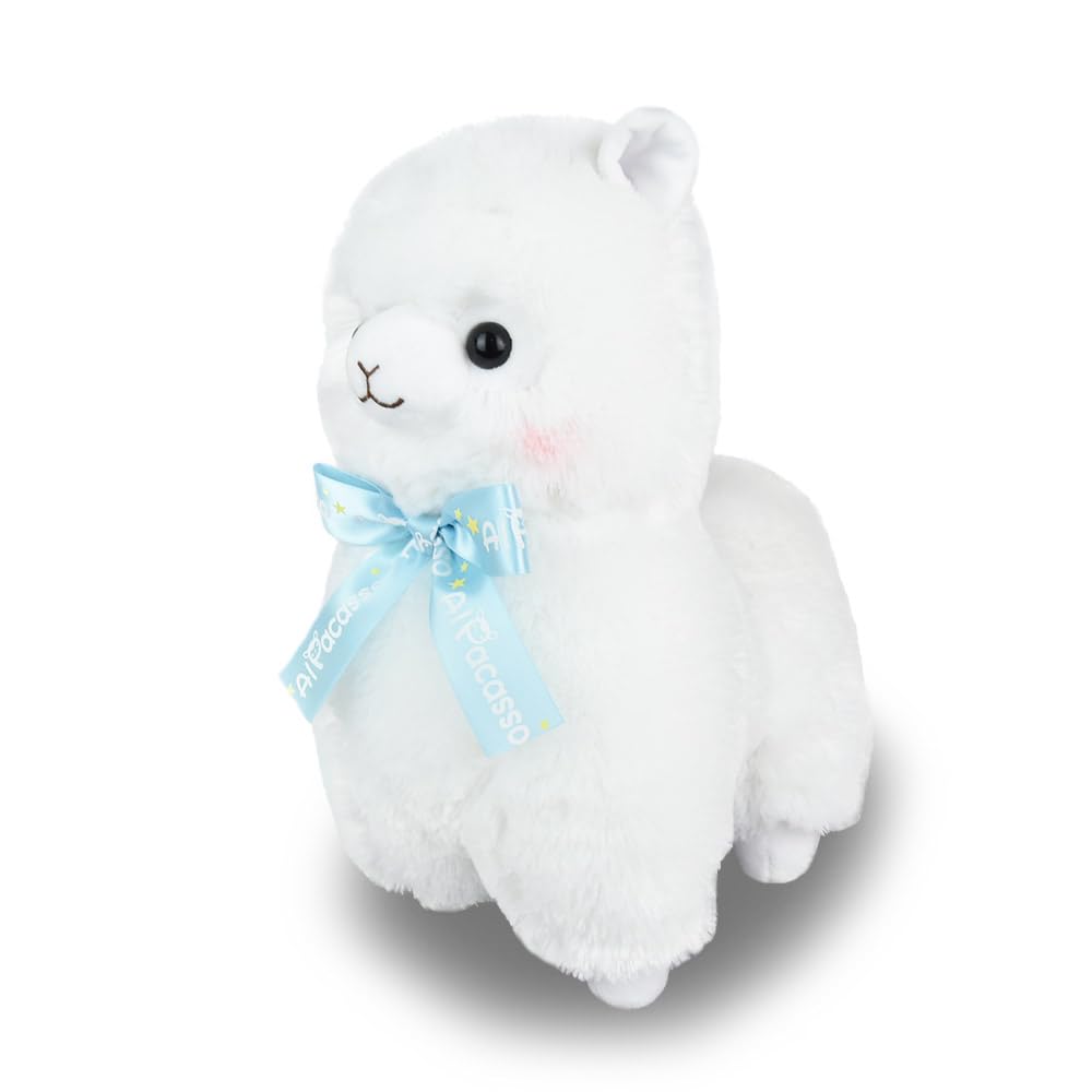 Amuse Alpacasso Ribbon BIG Shiro-chan Plush Toy, Total Length Approx. 38cm 703648