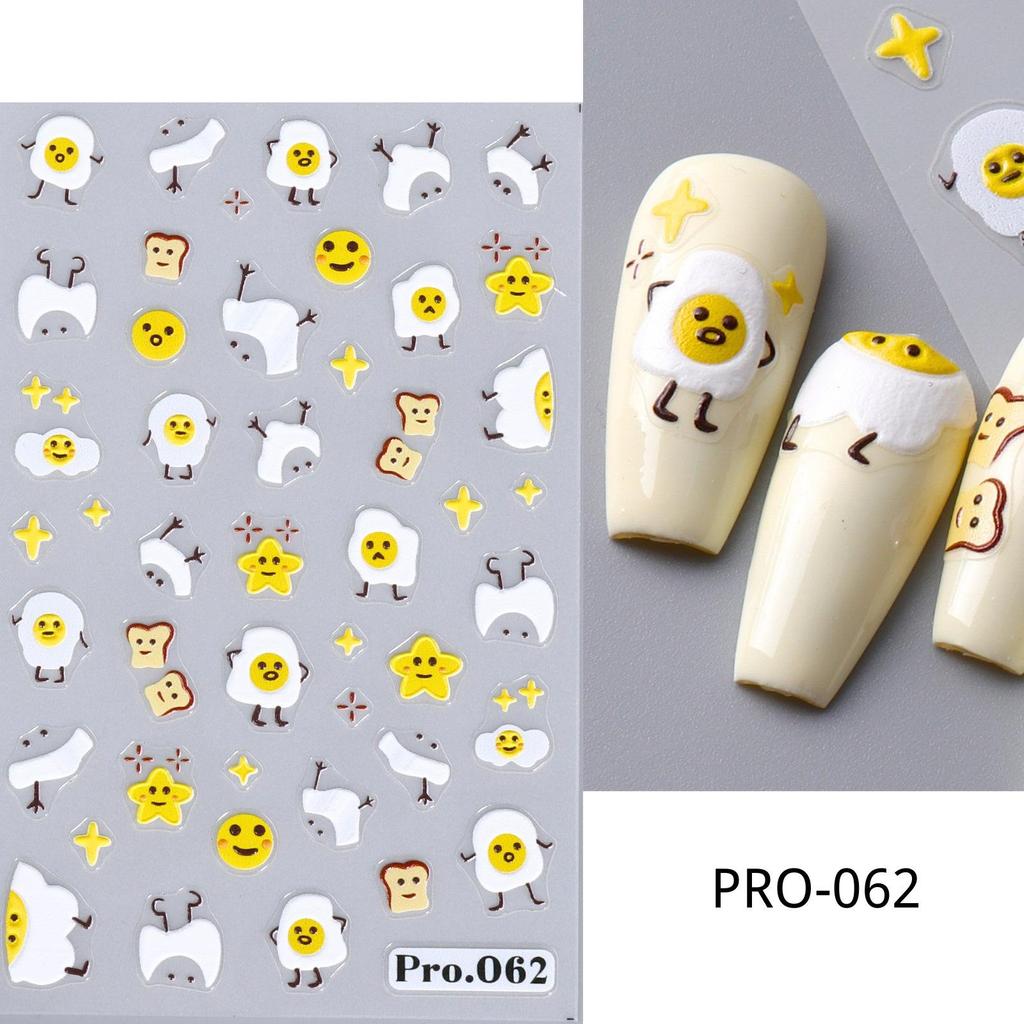 Winter 5D Nail Stickers White Snowflakes Flowers Geometric Lines Stars Adhesive Decals New Year Nail Art Charm Foils Decor LAPro