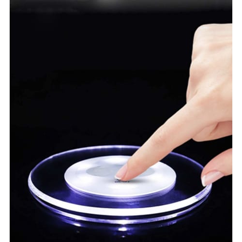 Set of 2 LED Coasters, Lighted, Thin, Illuminated, for Glass, Bottle, and Herbarium Display, Perfect for Anniversaries and Parties (Colored)