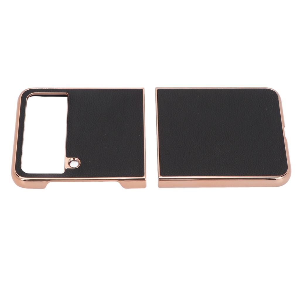 Folding Screen Phone Case Shockproof Leather Cellphone Protective Shell for Galaxy Z Flip4