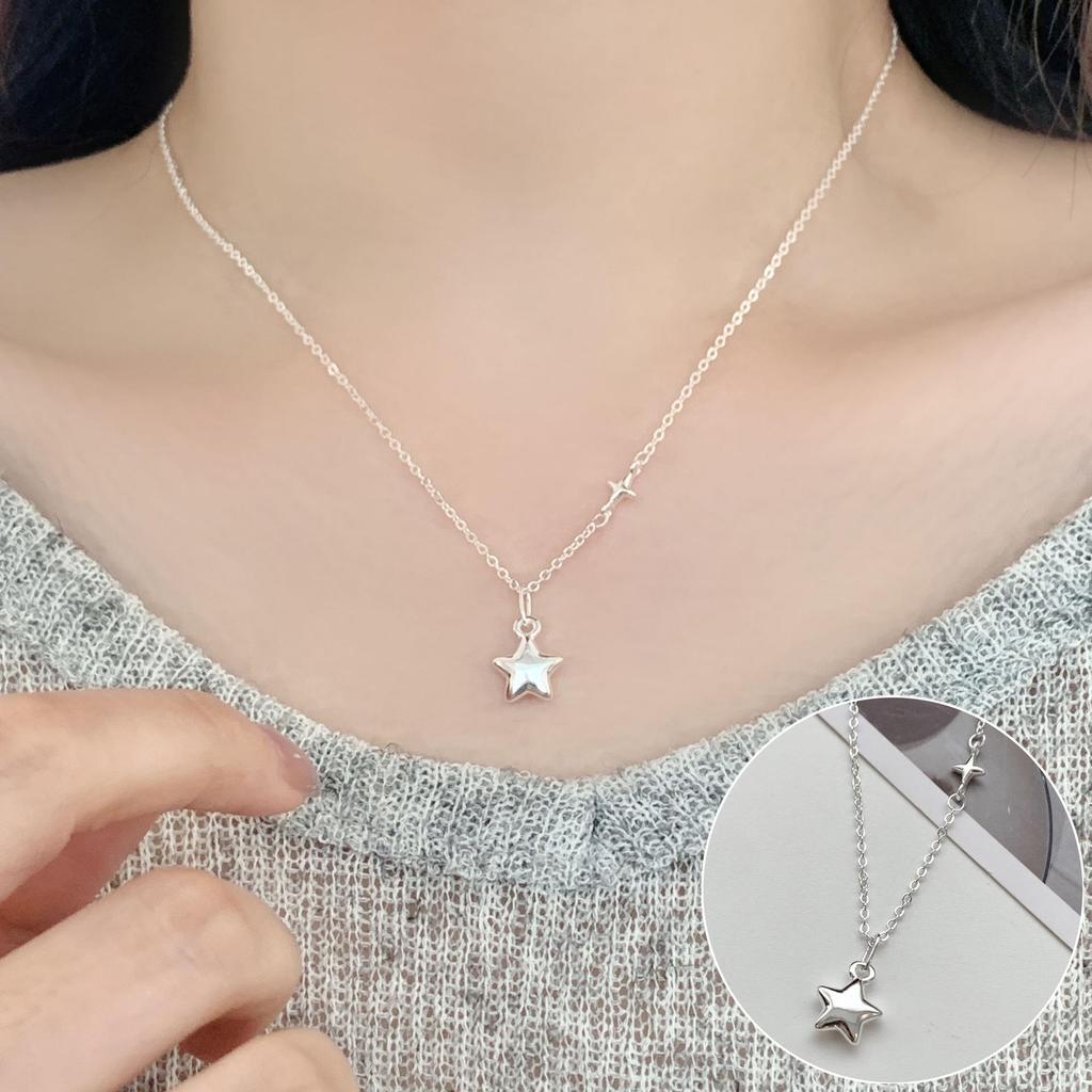 Korean S925 Silver-Plated Water Drop Necklace: Elegant, Retro, Creative Clavicle Chain for Women