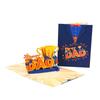 3D Father Day Best Dad Paper Greeting Card Message Card Ornaments Supplies for Men Husband Male Present