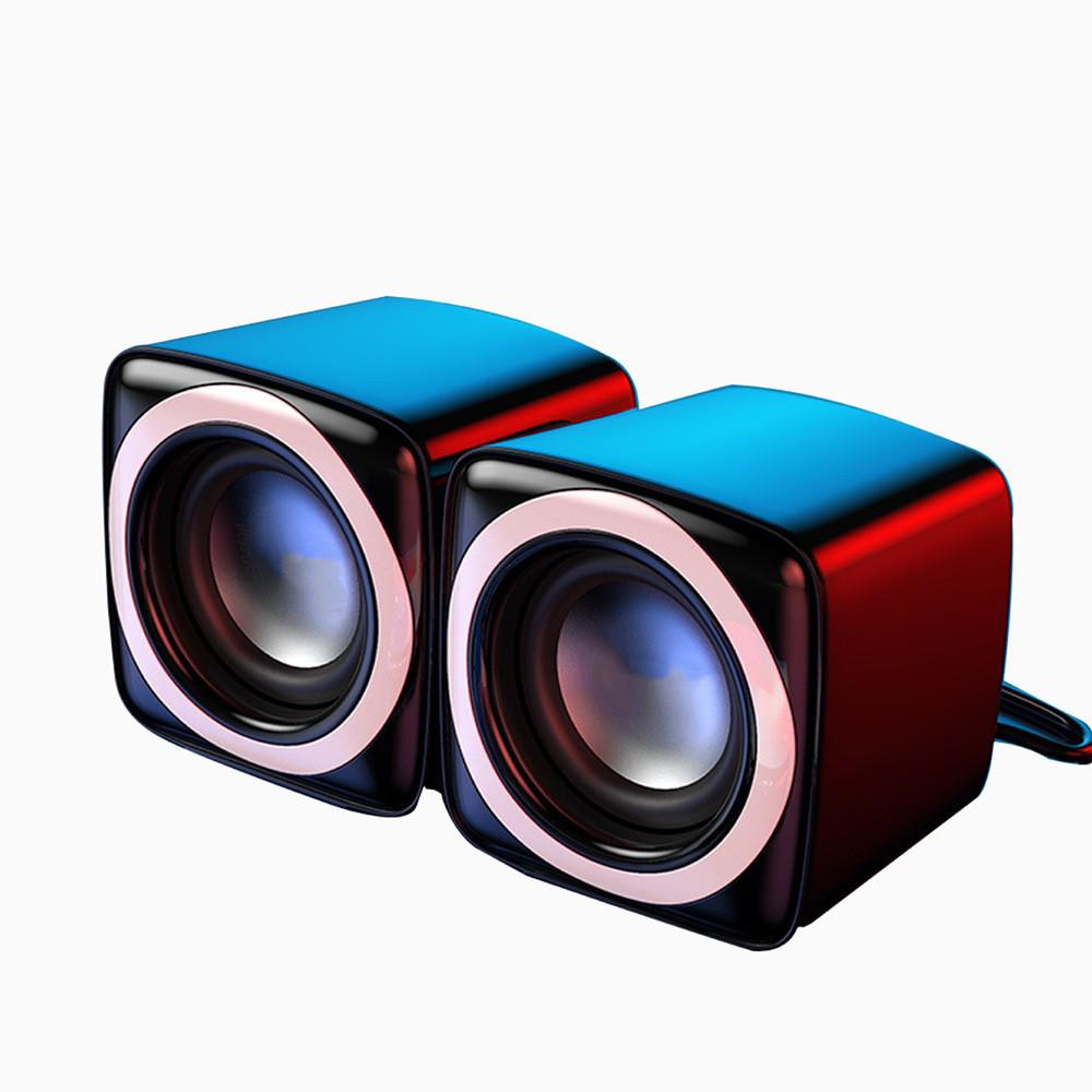 Wired Desktop Computer Speakers with Subwoofer - Mini Pair for PC and Laptop Home Use