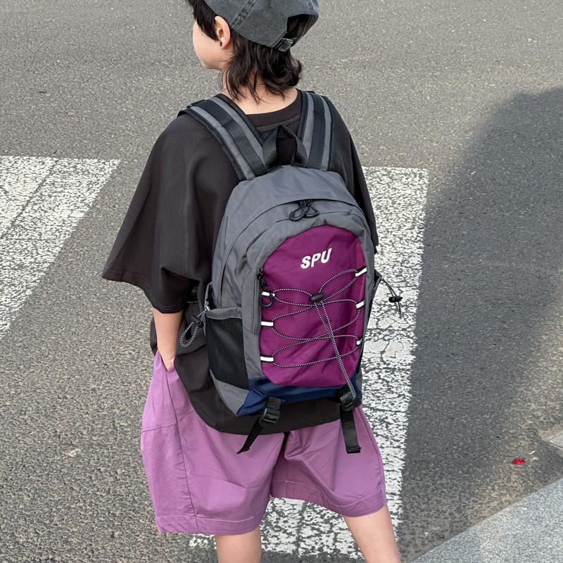 Oxford Cloth School Backpack For Students With Breathable Design For Middle Schoolers
