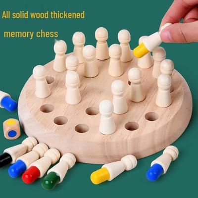 Barevné paměťové šachy: Vzdělávací puzzle hračka pro trénink dětského pozorování a koncentrace