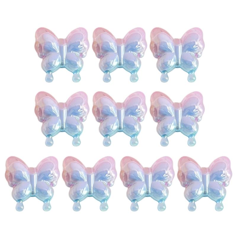 

10Pcs/pack Gradient Butterfly Scattered Acrylic Beads Mixed DIY Beaded Necklace Bracelets Jewelry Material Accessories 1