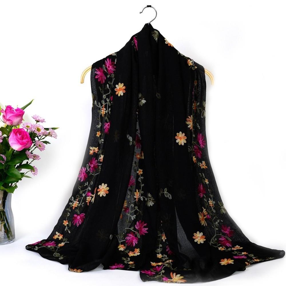 Literary National Style Long Scarf Spring Summer Travel Sunscreen Shawl New Women's Scarves Gift
