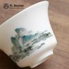 Nanshan Weißporzellan Gaiwan - Tausend Li Flüsse und Berge Design