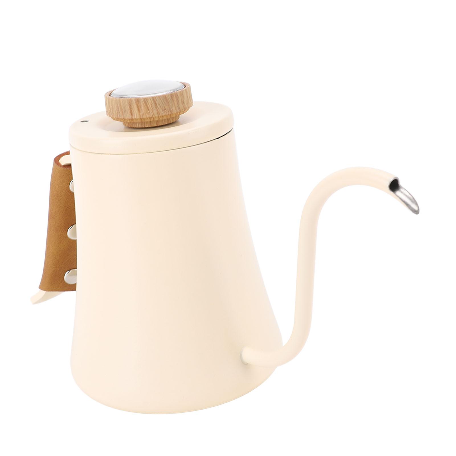 

Coffee Kettle with Thermometer Lid 600ML 304 Stainless Steel Long Narrow Gooseneck Spout Hand Drip Coffee Pot for Coffee Making