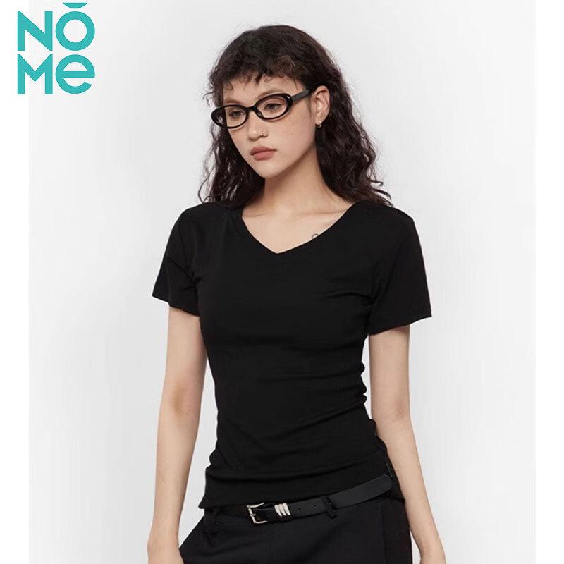 NOME Women s V-Neck Slim Fit Short Sleeve T-Shirt S