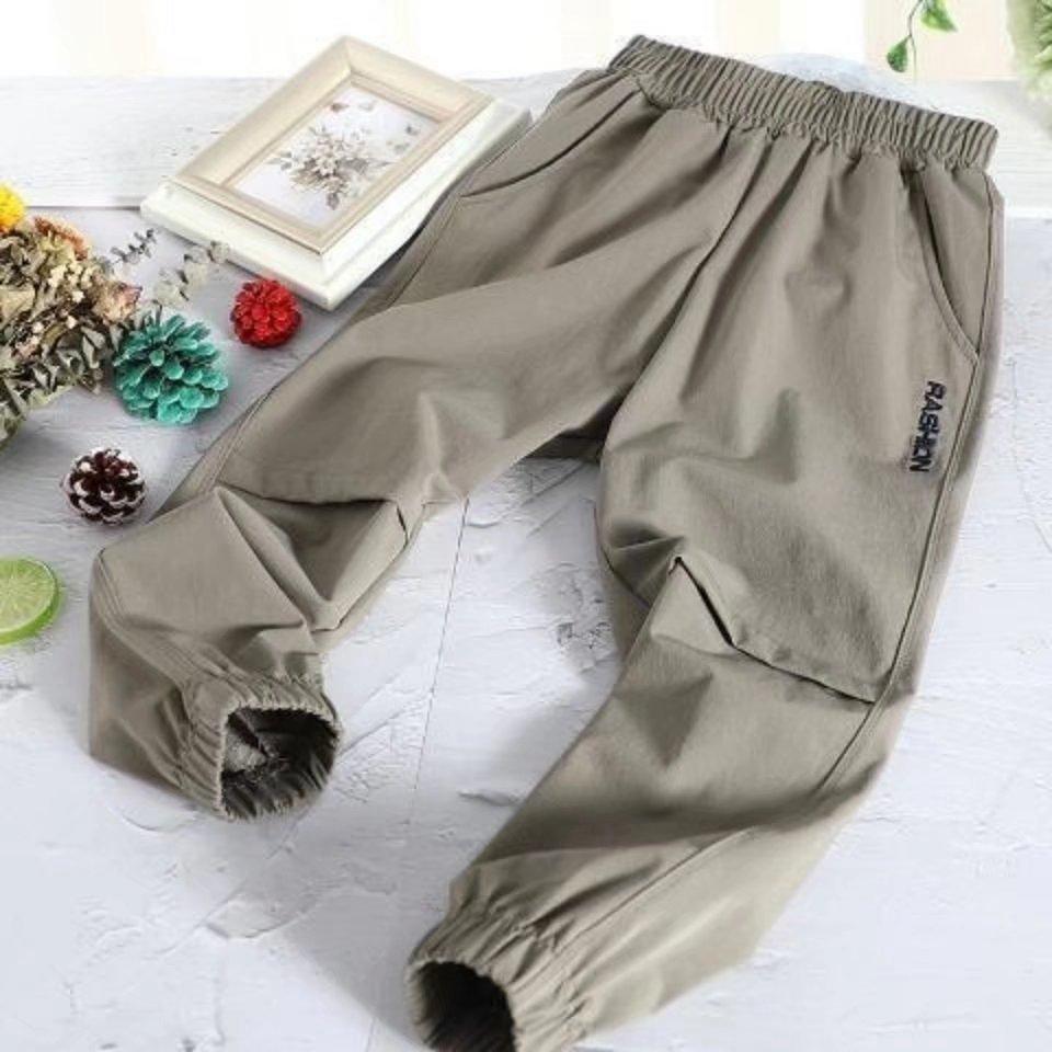 Boys' Summer Sports Quick-drying Casual Pants Middle and Large Children's Mid-waist Loose Anti-mosquito Pants