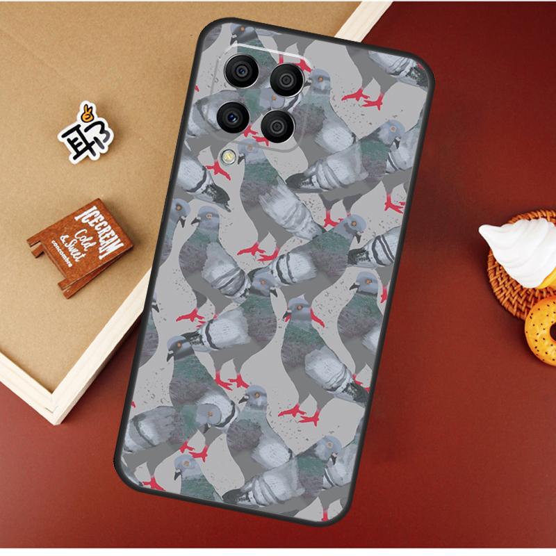 Pigeons Collage Case For Samsung Galaxy M51 M31 M21 M11 M16 M36 M56 M53 M12 M32 M52 M15 M35 M55 M14 M34 M54