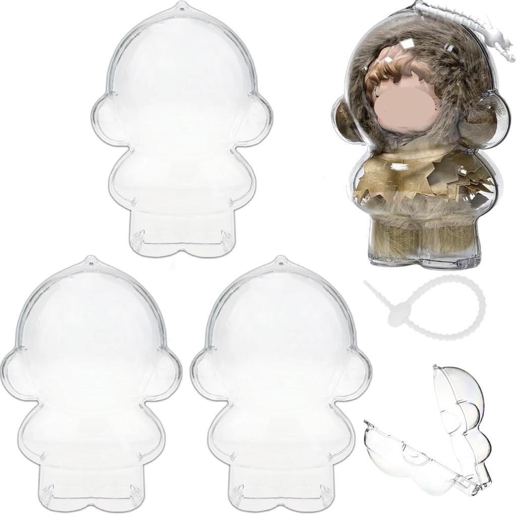 3/1Pcs For Skullpanda Winter Symphony And Impressionnisme Series Transparent  Protective Cover Portable Case With Hook Strap
