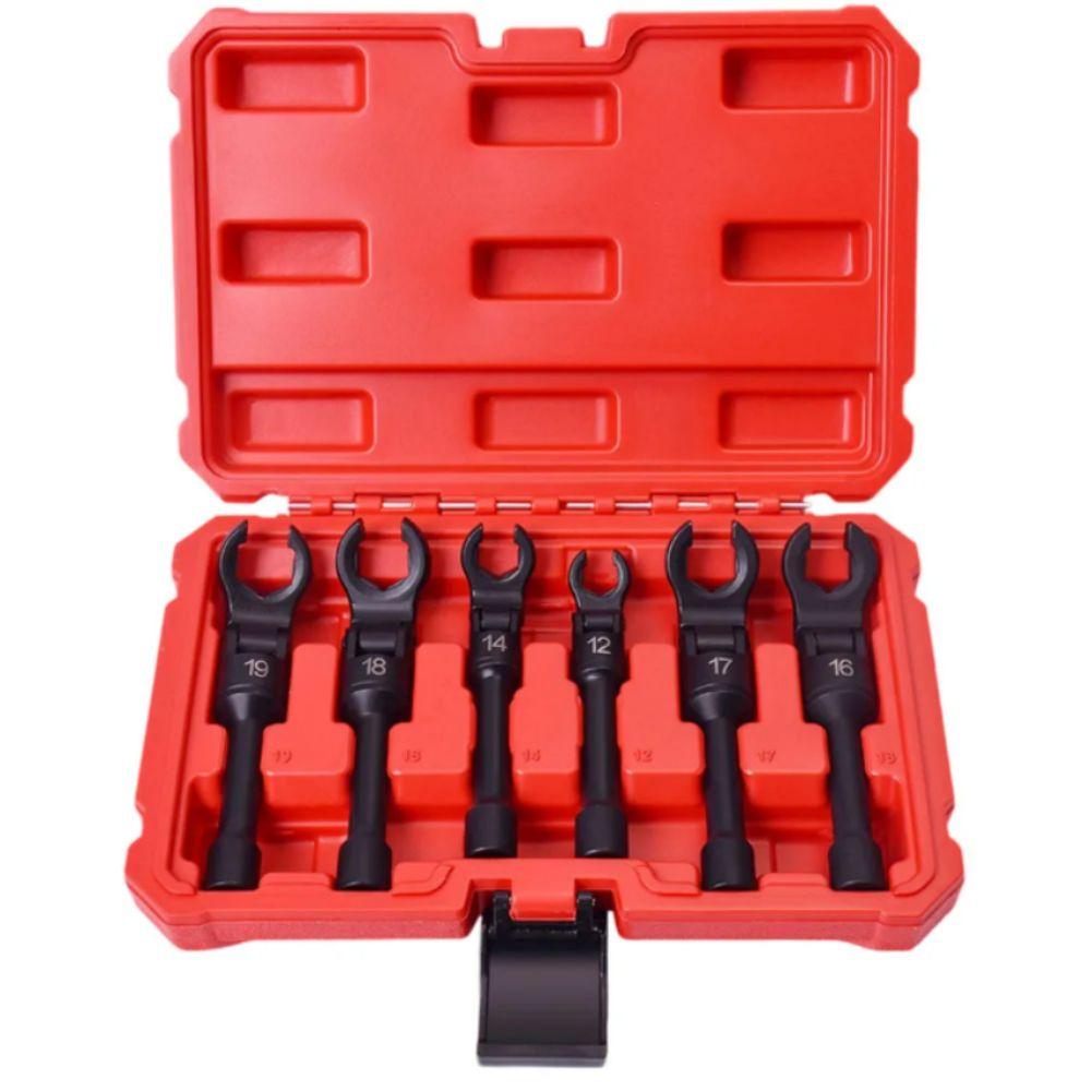 High-Quality Rotatable Tubing Wrench 6 Pcs Set Oil Pipe Wrench Open-end Wrench  Hydraulic Systems
